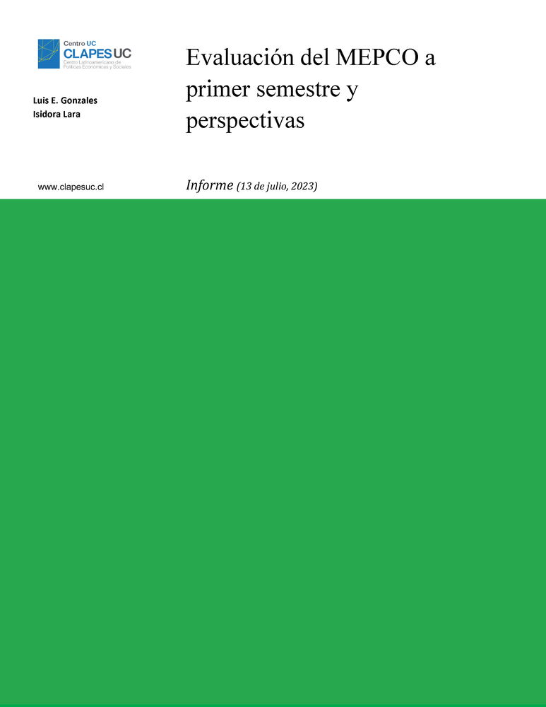Clapes UC Informe MEPCO "Evaluación del MEPCO a primer semestre y