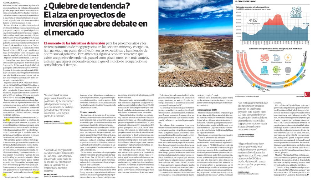 Clapes UC | ¿Quiebre de tendencia? El alza en proyectos de inversión ...