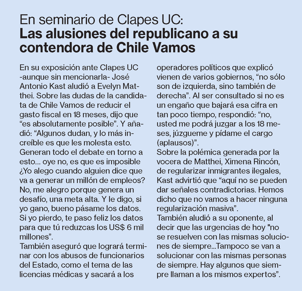 Clapes UC | En seminario de CLAPES UC: Las alusiones del republicano a ...